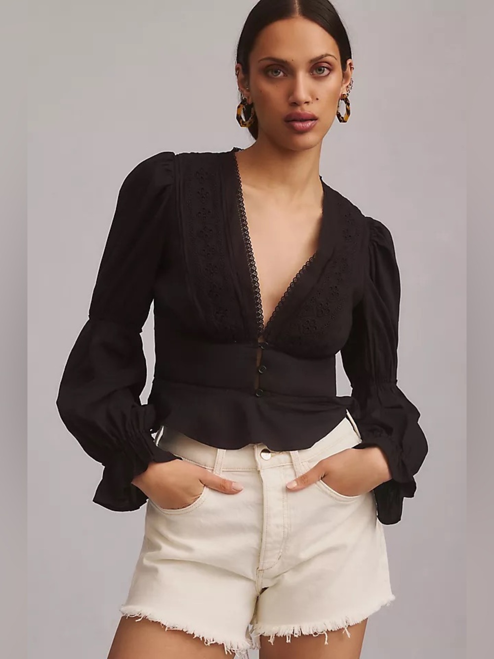Reformation black Meadowlark Top xs 0
